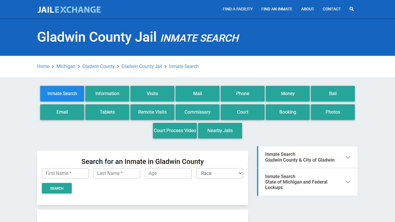 Gladwin County Jail, MI Inmate Search: Roster & Mugshots