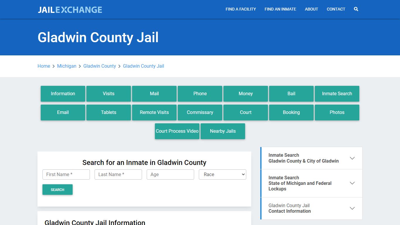 Gladwin County Jail Roster Lookup, MI, Inmate Search