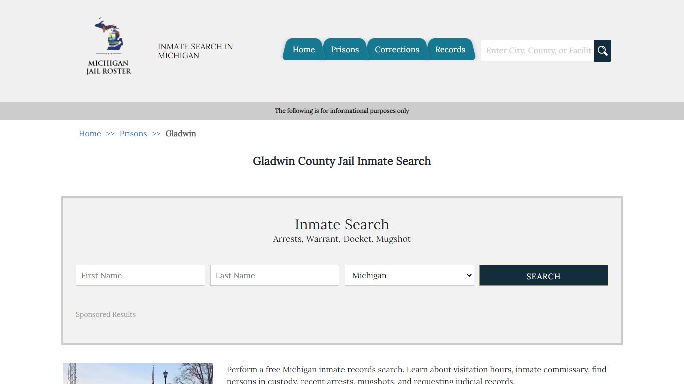 Gladwin County Jail Inmate Search | Michigan Jail Roster